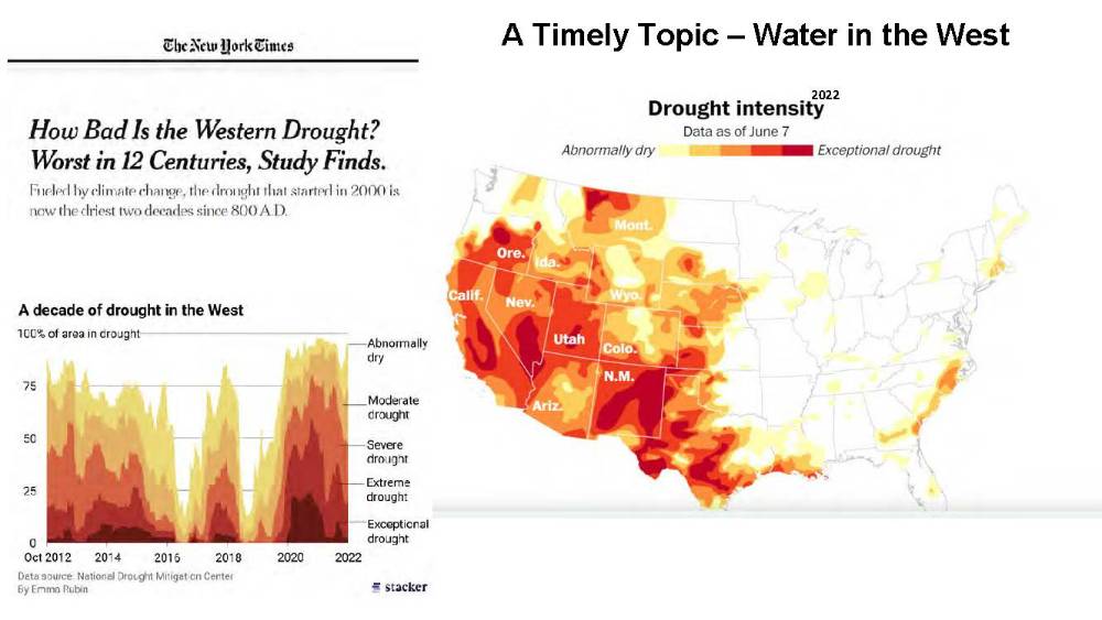 A timely Topic - Water in the West